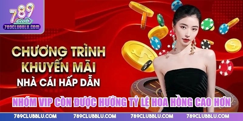 Nhóm VIP còn được hưởng tỷ lệ hoa hồng cao hơn